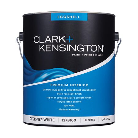 Clark+Kensington Eggshell Designer White Premium Paint Interior 1 gal
