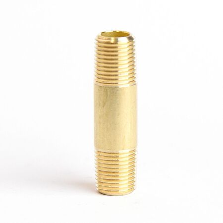 ATC 1/8 in. MPT 1/8 in. D MPT Yellow Brass Nipple 1-1/2 in. L