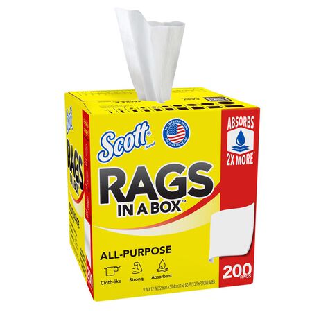 Scott Paper Rags 12 in. W X 10 in. L 200 pc