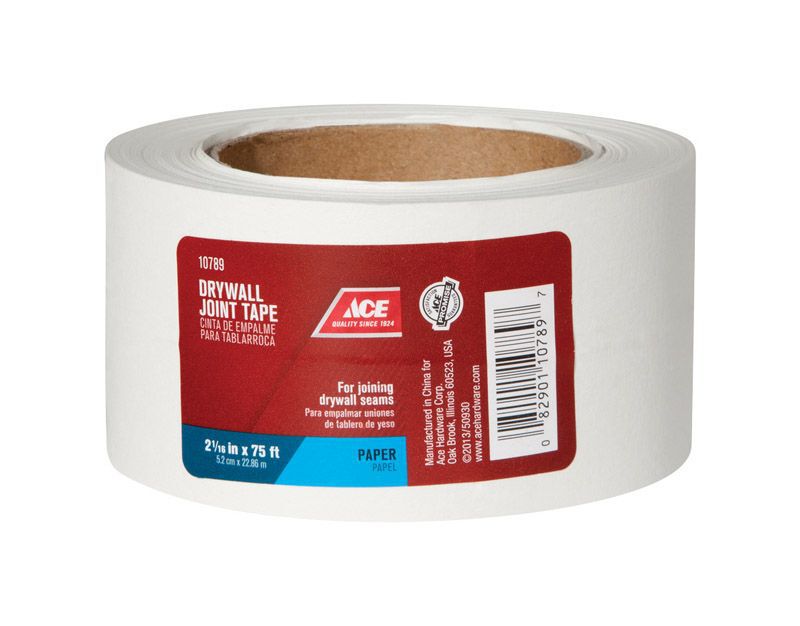 Ace Drywall Joint Tape Paper Self Adhesive 2-1/16 in. W x 75 ft. L