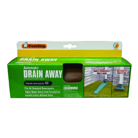 Frost King Drain Away 0.1 in. H X 9 in. W X 46 in. L Brown Vinyl Downspout Extension