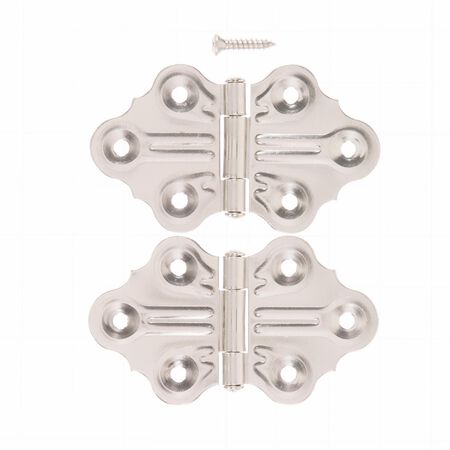 Ace 1.4 in. W X 1-1/4 in. L Nickel Steel Cabinet Hinge 2 pk