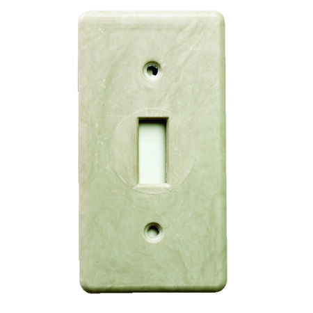 Allied Moulded FiberglassBOX 18 cu in Rectangle Fiberglass 1 gang Switch Box Off White