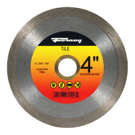 Forney 4 in. D X 5/8 in. S Tile Cutting Diamond Continuous Rim Circular Saw Blade 1 pc