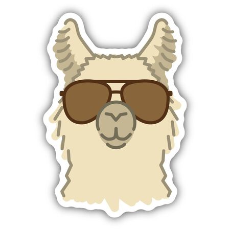 Sticker Northwest Llama Wearing Sunglasses Sticker