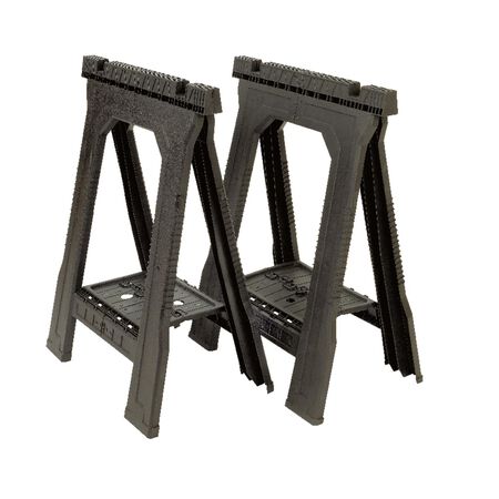 Stanley 32 in. H X 22-1/2 in. W X 5 in. D Folding Sawhorse 800 lb. cap. 2 pc