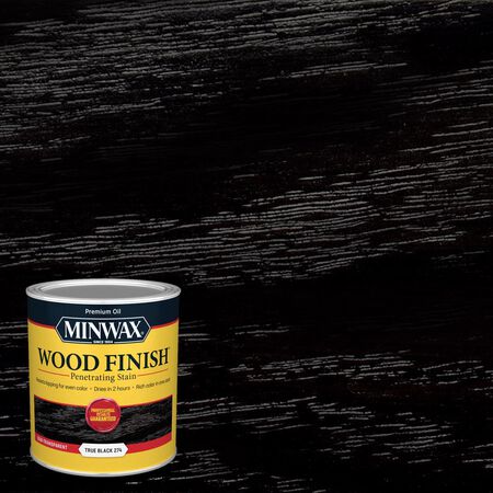 Minwax Wood Finish Semi-Transparent True Black Oil-Based Penetrating Wood Finish 1 qt