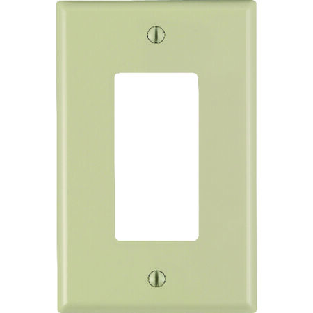 Leviton Ivory 1 gang Nylon GFCI/Rocker Wall Plate 1 pk