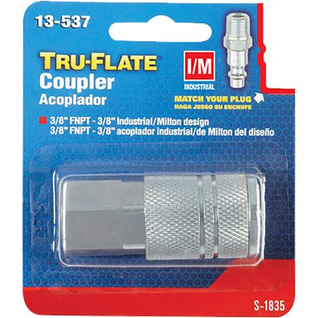 Tru-Flate Steel Quick Change Coupler 3/8 in. Female 1 pc