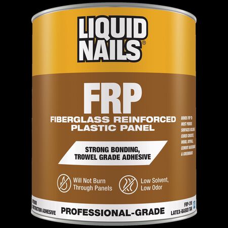 Liquid Nails FRP Fiberglass Reinforced Plastic Panel High Strength Acrylic Latex Off White Adhesive