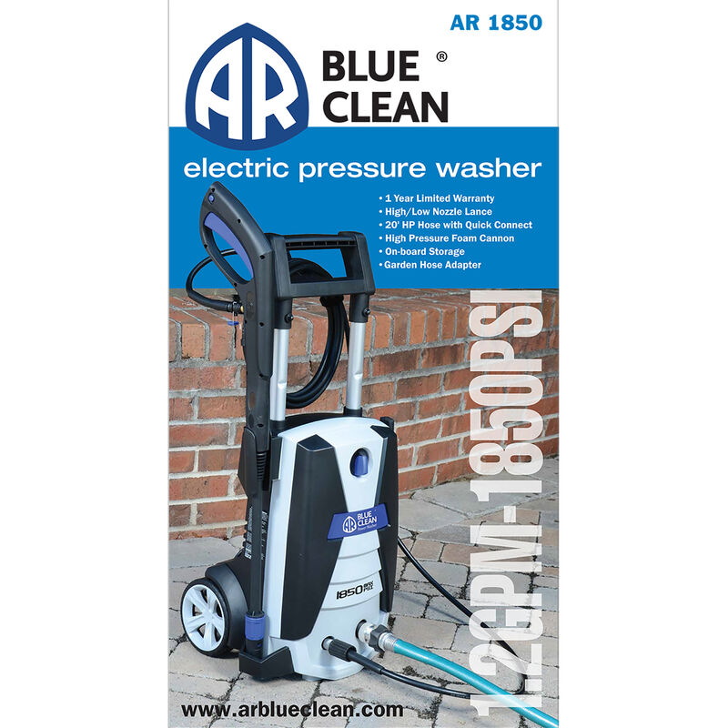 AR Blue Clean 1850 psi Electric 1.3 gpm Pressure Washer Stine Home