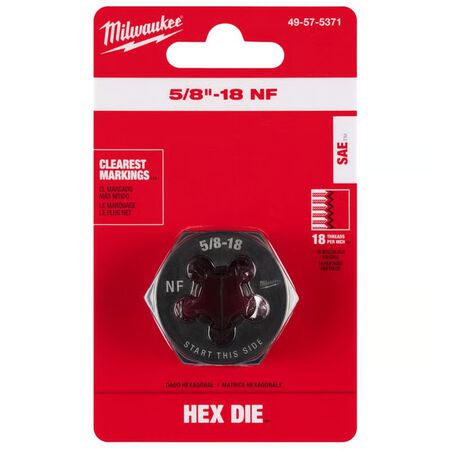 Milwaukee SAE 5/8-18 NF 1-7/16 in. Hex Threading Die