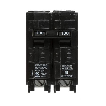 Siemens 100 amps Standard 2-Pole Circuit Breaker