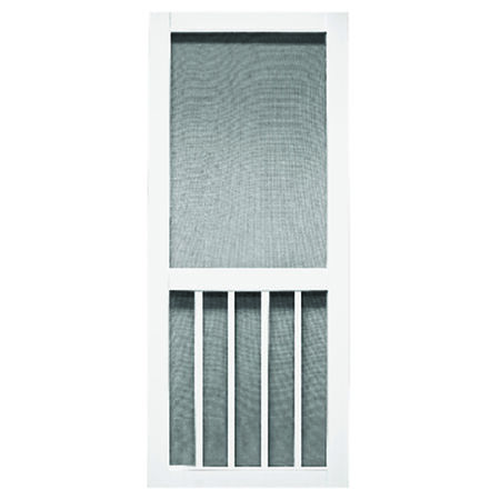Precision 80 in. H X 32 in. W Magnolia White Vinyl/Wood Screen Door