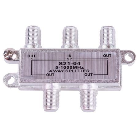Monster Just Hook It Up 4 Way Coax Splitter 75 ohm 1000 MHz 1 pk