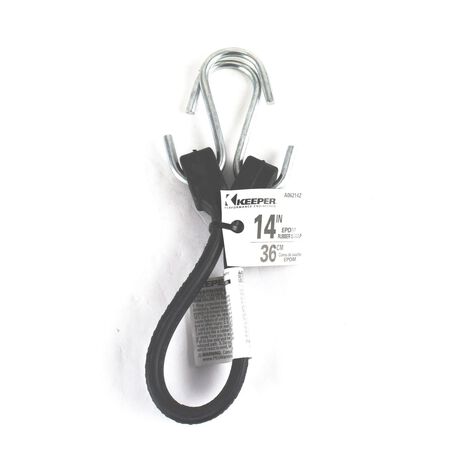 Keeper Black Tarp Strap 14 in. L 1 pk