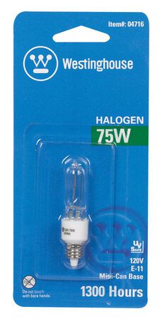 Westinghouse Halogen Light Bulb 75 watts 1050 lumens Single-Ended T4 2.56 in. L White 1 pk