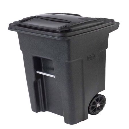 Toter 32 gal Greenstone Polyethylene Wheeled Trash Can Lid Included