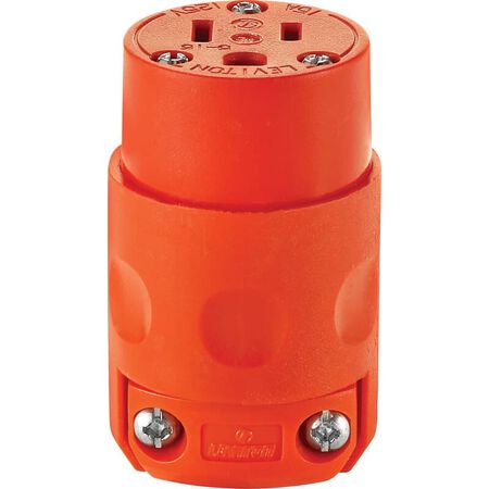 Leviton Commercial and Residential PVC Grounding Connector 5-15R 2 Pole 3 Wire