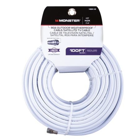 Monster Just Hook It Up 100 ft. Video Coaxial Cable