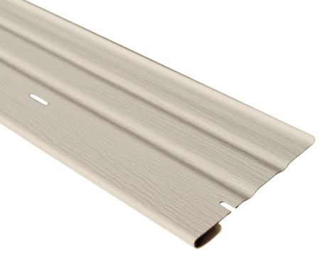 4.58" x 7.9791' Tan Vinyl Top Rail Skirting Trim