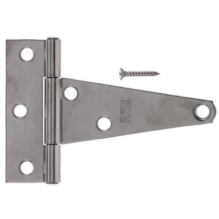 Ace 4 in. L Stainless Steel Heavy Duty T Hinge 1 pk