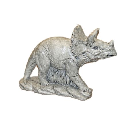 Athens Stonecasting Statue Triceratops Dinosaur - Indigo