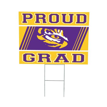 Evergreen Louisiana State University Yard Sign Graduate