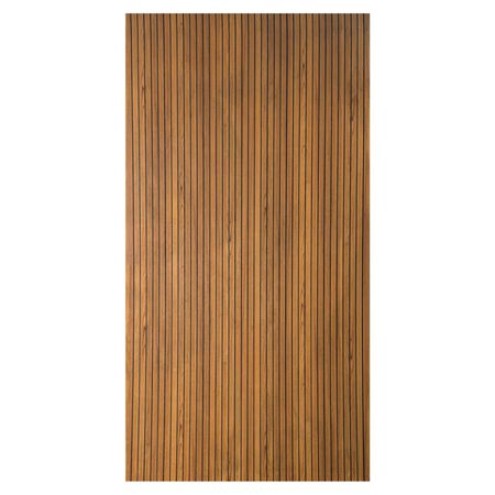American Pacific 4 in. x 8 in.Teak Fluted Wall Panel