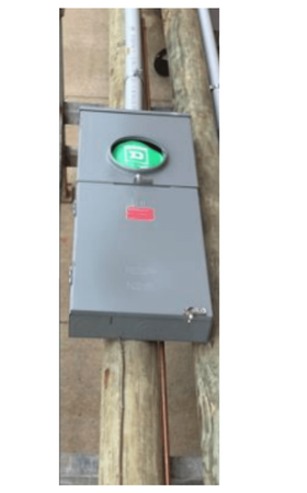 200 amp Permanent Utility Pole 5' Bury 6 x 20 Overhead Service