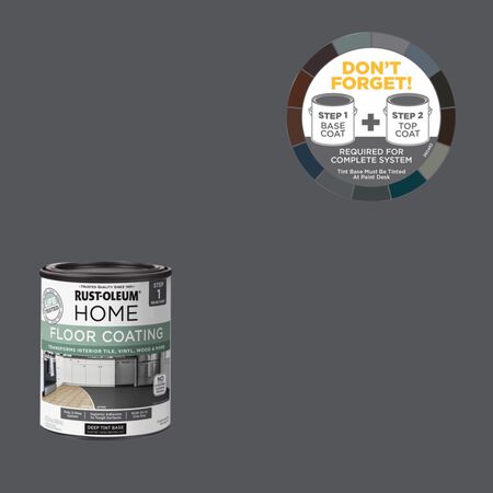 Rust-Oleum Home Flat Dark Tint Base Water-Based Floor Coating Step 1 30.5 oz
