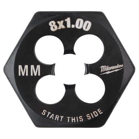 Milwaukee Metric M8x1.0 mm 1" Hex Threading Die