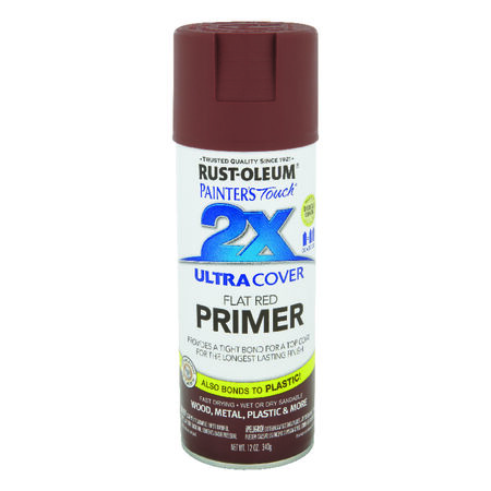 Rust-Oleum Painters Touch 2X Ultra Cover Flat Red Paint + Primer Spray Paint 12 oz