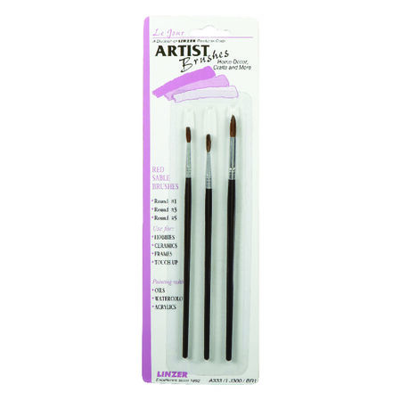 Linzer No. 1/3/5 Round Artist Paint Brush Set