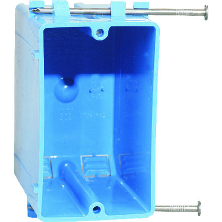 Carlon 20 cu in Rectangle PVC 1 gang Outlet Box Blue
