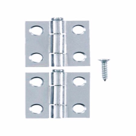 Ace 2.750 in. W X 1 in. L Chrome Silver Steel Narrow Hinge 2 pk