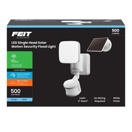 Feit LED Motion-Sensing Solar Powered LED White Security Floodlight