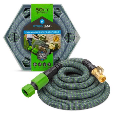 Hydrotech 5/8 in. D X 50 ft. L Medium Duty Professional Grade Expandable Lightweight Garden Hose