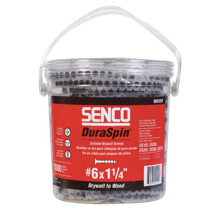 Senco DuraSpin No. 6 Sizes X 1-1/4 in. L Phillips Coarse Collated Drywall Screws 1000 pk