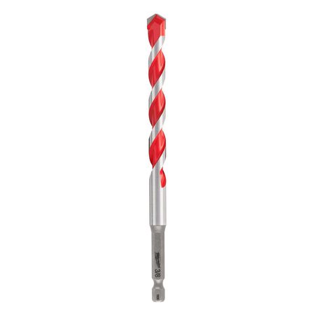 Milwaukee Shockwave 3/8 in. X 6 in. L Carbide Hammer Drill Bit Hex Shank 1 pk