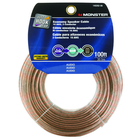 Monster Just Hook It Up 100 ft. L Speaker Wire AWG