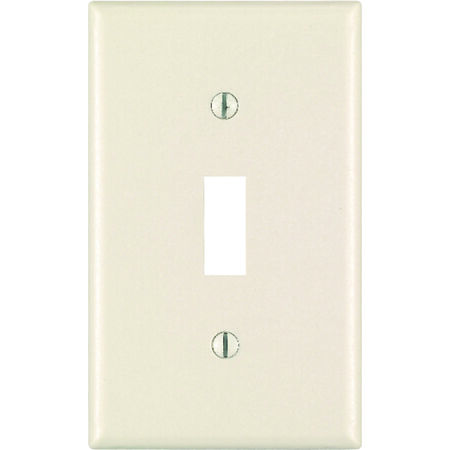 Leviton Light Almond 1 gang Thermoset Plastic Toggle Wall Plate 1 pk