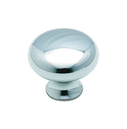 Amerock The Anniversary Collection Round Cabinet Knob 1-3/16 in. D 1 in. Polished Chrome 1 pk