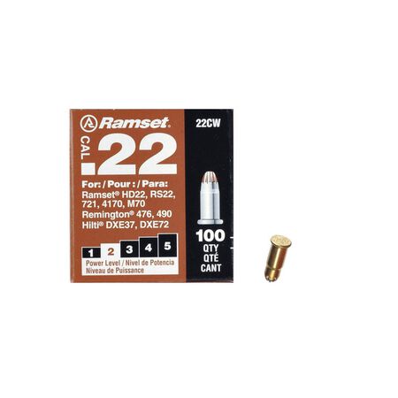 Ramset 0.22 in. D Steel Powder Loads 100 pk