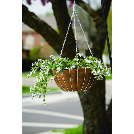 Panacea Steel Hanging Basket White