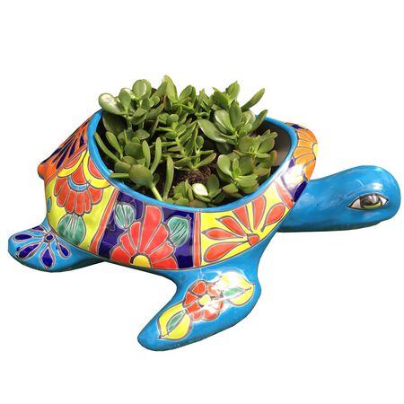 Avera Products Talavera 6 in. H X 16 in. W Ceramic Talavera Planter Assorted