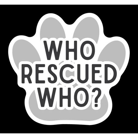 Sticker Northwest Who Rescued Who Paw Print Vinyl Sticker