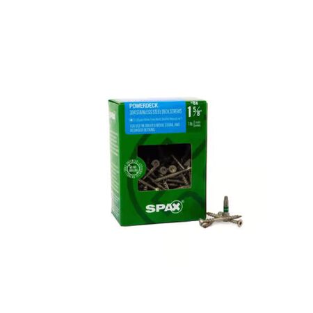 SPAX PowerDeck No. 8 cu in. x 1-5/8 in. L Silver Star Trim Head Deck Screws 1 lb. 170 Pieces