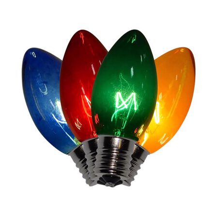 Celebrations Incandescent C9 Multicolored 4 ct Replacement Christmas Light Bulbs 0.08 ft.