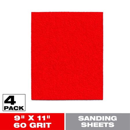 Diablo 9 in. L X 11 in. W 60 Grit Aluminum Oxide Sanding Sheet 4 pk